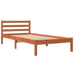 vidaXL Cadre de lit sans matelas cire marron 90x200 cm bois pin massif
