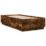 vidaXL Cadre de lit sans matelas chêne fumé 90x190 cm
