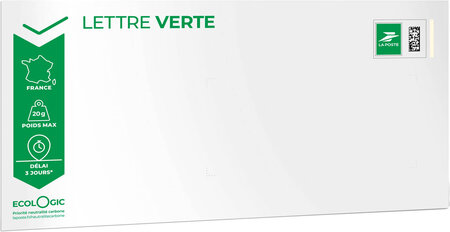Prêt-à-Poster - Lettre Verte - 20g - Format DL - Enveloppe à l'unité - La  Poste