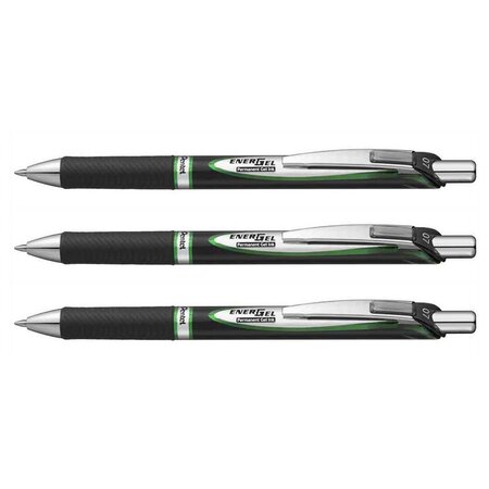 Stylo roller Liquid Gel EnerGel Document  vert x 3 PENTEL