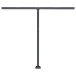 vidaXL Auvent manuel rétractable avec LED 300x250 cm Crème