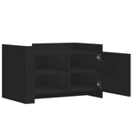vidaXL Table basse noir 80x50x50 cm bois d'ingénierie