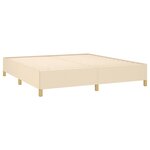 vidaXL Cadre de lit Crème 160 x 200 cm Tissu