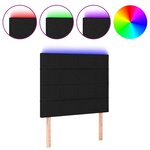 vidaXL Tête de lit à LED Noir 80x5x118/128 cm Tissu