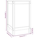 vidaXL Boîte à linge 44x44x76 cm Bois massif de pin