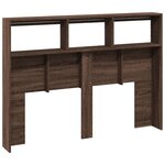 vidaXL Armoire tête de lit avec LED chêne marron 140x17x102 cm