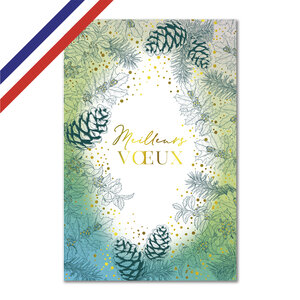 Carte double meilleurs vœux végétaux