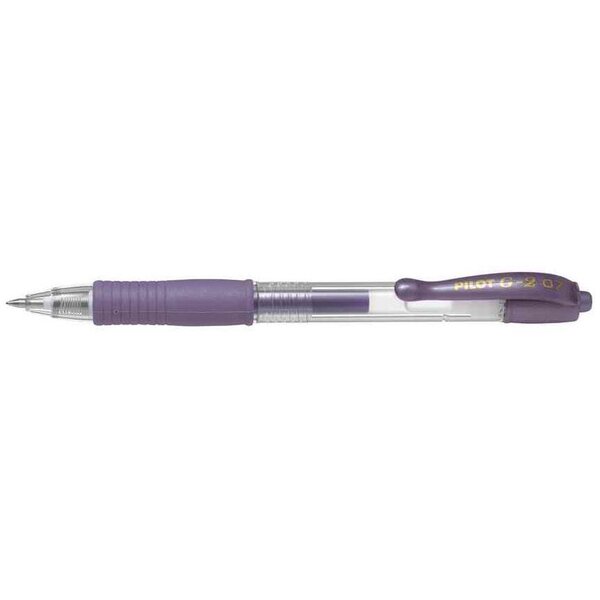 Stylo bille à encre gel G2 07 Metallic Violet métallique x 12 PILOT