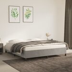 vidaXL Cadre de lit Gris clair 160x200 cm Velours
