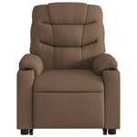 vidaXL Fauteuil inclinable Marron Tissu