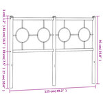 vidaXL Tête de lit métal blanc 120 cm