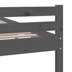 vidaXL Cadre de lit Gris Bois massif 200x200 cm
