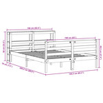vidaXL Cadre de lit sans matelas blanc 160x200 cm bois de pin massif