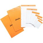 Bloc orange n°13 10 5 x14 8 - 80f agrafées - 80g - q.5x5 rhodia