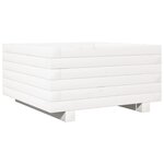 vidaXL Jardinière blanc 50x50x26 5 cm bois de pin massif