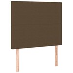 vidaXL Cadre de lit avec tête de lit Marron foncé 90x200 cm Tissu
