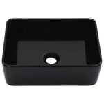 vidaXL Lavabo 40x30x13 cm Céramique Noir