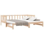 vidaXL Lit coulissant 2x(80x200) cm Bois de pin massif