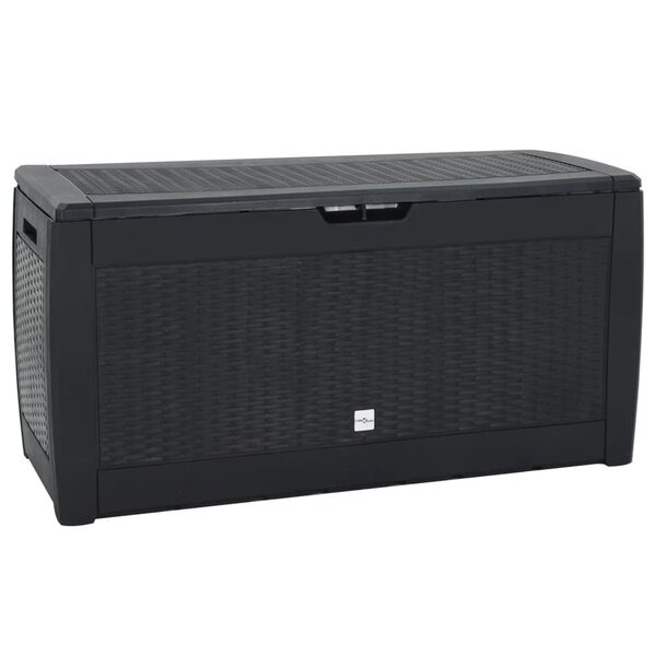 vidaXL Boîte de stockage jardin Anthracite 119x48x60 cm Polypropylène