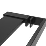 vidaXL Paroi de douche avec étagère Noir 118x190cm Verre ESG&Aluminium
