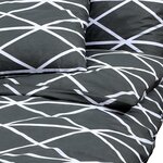 vidaXL Ensemble de housse de couette Gris 200x200 cm Coton