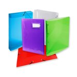 Classeur 4 anneaux 30 mm polypropylène Crystal - A4 maxi Incolore EXACOMPTA