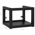 vidaXL Cadre de lavabo de salle de bain mural Noir 40x38x31 cm Fer