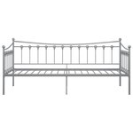 vidaXL Cadre de canapé-lit sans matelas gris métal 90x200 cm