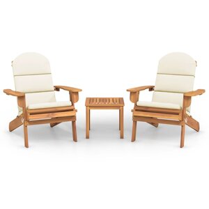 vidaXL Ensemble de salon de jardin Adirondack 3 Pièces bois acacia solide