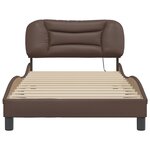 vidaXL Cadre de lit avec LED sans matelas marron 100x200 cm