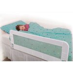 Barrière de lit large PHoeNIX - Pliable et portable - 110 x 45 5 cm - Blanche