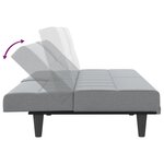 vidaXL Canapé-lit avec porte-gobelets gris clair tissu