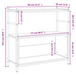 vidaXL Bibliothèque sonoma gris 80x30x78 5 cm bois d'ingénierie et fer