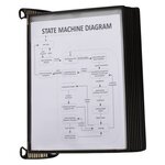 Protège-documents mural pro magnétique 10 pochettes pour format a4 tarifold