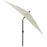 vidaXL Parasol de jardin à 3 niveaux avec mât en aluminium sable