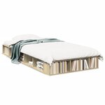 vidaXL Cadre de lit chêne sonoma 75x190 cm bois d'ingénierie
