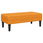 vidaXL Ensemble de Canapés 2 Pièces avec Coussins en Tissu Jaune Foncé