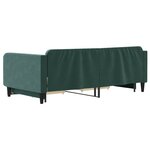 vidaXL Lit de jour et gigogne et tiroirs vert foncé 100x200 cm velours