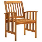 vidaXL Ensemble à manger de jardin 5 Pièces avec coussins Acacia solide