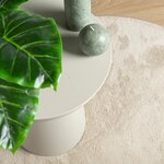 vidaXL Tapis OVIEDO à poils courts beige Ø 120 cm