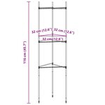 vidaXL Cage à tomates 2 Pièces 116 cm acier et PP