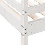 vidaXL Lit superposé 80x200/140x200 cm blanc bois de pin massif