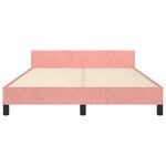 vidaXL Cadre de lit avec tête de lit Rose 140x200 cm Velours