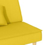 vidaXL Canapé-lit jaune clair tissu