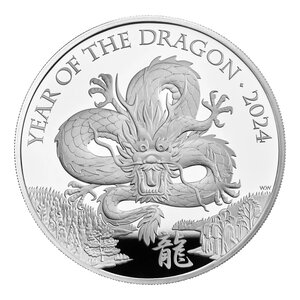 Pièce de monnaie chinoise Flying Dragon, en or et en argent