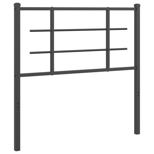 vidaXL Tête de lit métal noir 100 cm