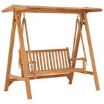 vidaXL Balancelle 170 cm Bois de teck massif