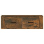 vidaXL Armoire TV suspendue Chêne fumé 80x36x25 cm Bois d'ingénierie