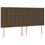 vidaXL Cadre de lit avec tête de lit marron foncé 160x200 cm Tissu