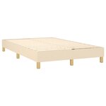 vidaXL Sommier à lattes de lit avec matelas Crème 120x200 cm Tissu